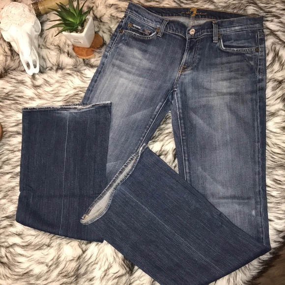 Seven 7 for all Mankind Vintage Wash Flare Jean Low Rise - Picture 3 of 6